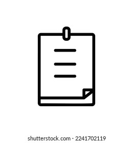 icono de nota con vektor aislado y fondo transparente