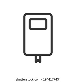 Notieren Sie das Symbol. einzeln auf Weiß. Rahmensymbol