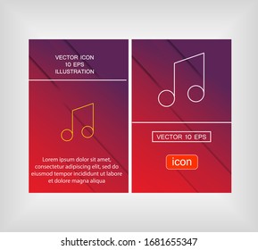 note icon line linear style on the background. Best icon 10 eps illustration