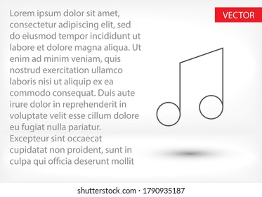 note  icon line linear style on the background. Best icon 10 eps illustration 