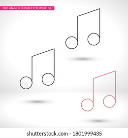 note  icon line linear style on the background. Best icon 10 eps illustration 