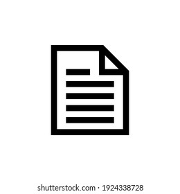 Note icon with line style and perfect pixel icon