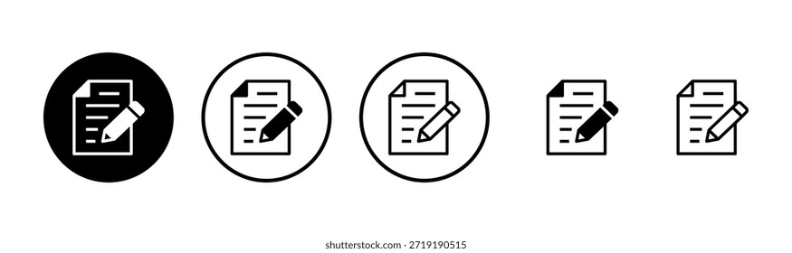 Notizsymbol-Logo-Design. Hinweisschild und -symbol