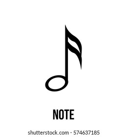 Note icon or logo in modern line style. High quality black outline pictogram for web site design and mobile apps. Vector illustration on a white background.