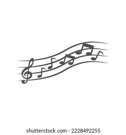 note icon logo vector design template