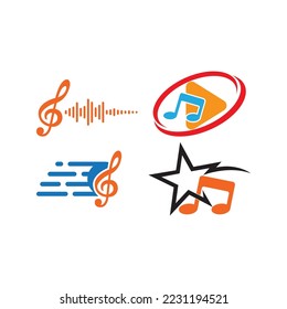 note icon logo vector design template