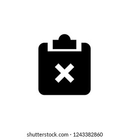 Note icon. Medical skill sign
