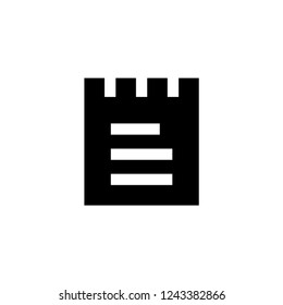 Note icon. Medical skill sign