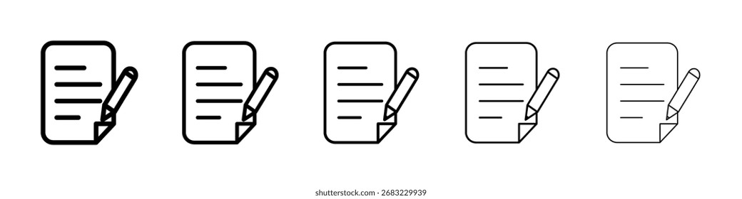 Note icon for mobile concept and web design.