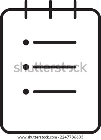 note icon. Modern icon in flat style. Vector illustration with business theme. Detailed outline icon