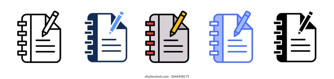 Note Icon Multiple Vector Illustration