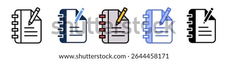 Note Icon Multiple Vector Illustration