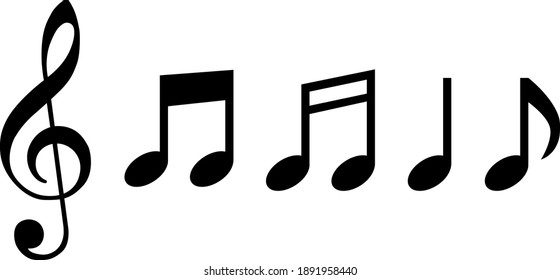 Note icon , music vector illustration