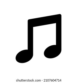 Note icon, musical sign, sound symbol vector