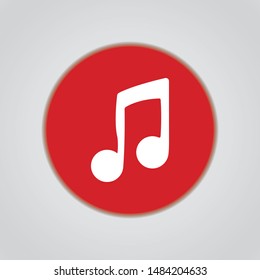 Note icon musical vector illustration on white background eps10