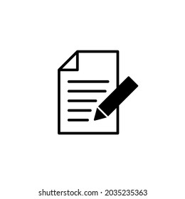 Note icon. notepad sign and symbol