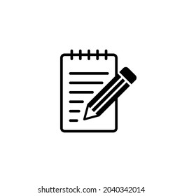 Note icon. notepad sign and symbol