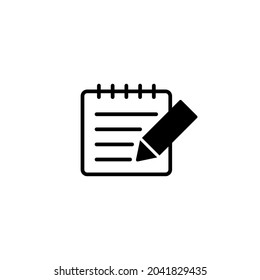 Note icon. notepad sign and symbol
