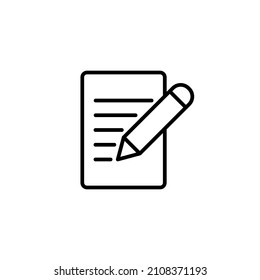 Note icon. notepad sign and symbol