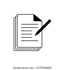 Note Icon. Notepad Icon Vector. Edit File Symbol. Write Icon. illustration