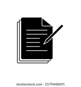 Note Icon. Notepad Icon Vector. Edit File Symbol. Write Icon. illustration
