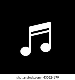 Note Icon On Black Background