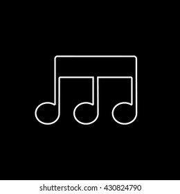 Note Icon On Black Background