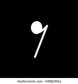 Note Icon On Black Background