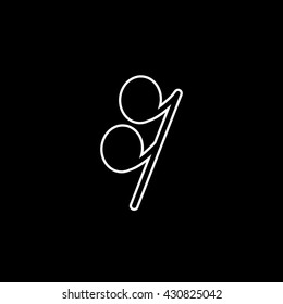 Note Icon On Black Background