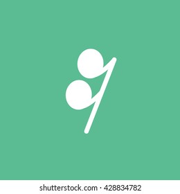 Note Icon On Green Background