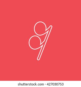 Note Icon On Red Background