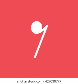 Note Icon On Red Background