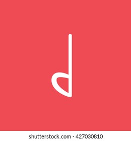 Note Icon On Red Background