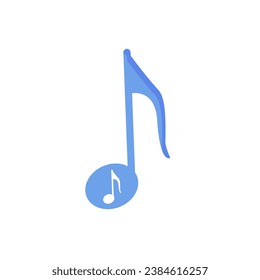 Notensymbol auf weißem Hintergrund, Vektorgrafik