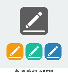 note icon on the white background. Vector illustration.