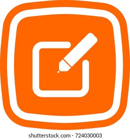 Note icon, oval square  sign.