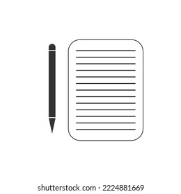 Note icon. Paper vector ilustration.