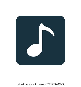 note icon Rounded squares button, on white background 