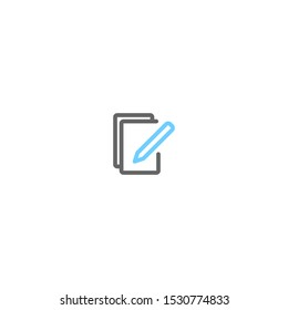 Note Icon for school, university, student and other, with colorize outline style and very useful icon