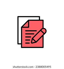 Note icon set illustration. notepad sign and symbol