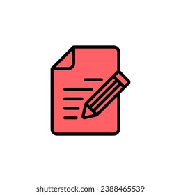 Note icon set illustration. notepad sign and symbol