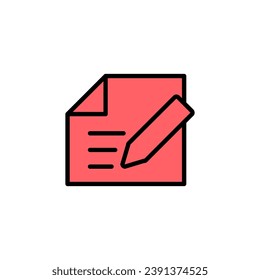 Note icon set illustration. notepad sign and symbol