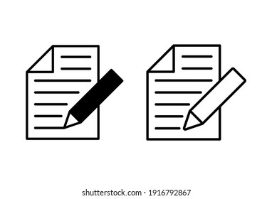 Note Icon Set. Notepad Icon Vector