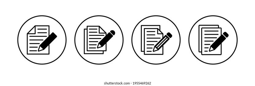 Note icon set. notepad icon vector