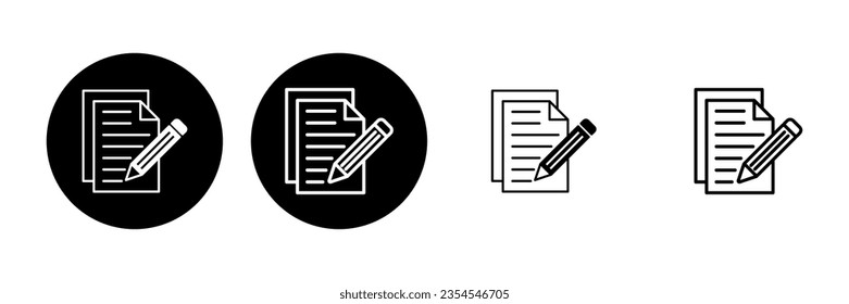 Note icon set. notepad icon vector