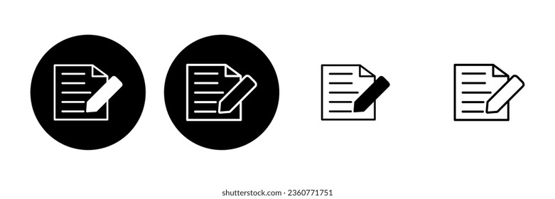 Note icon set. notepad icon vector
