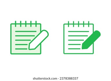 Note icon set. notepad icon vector