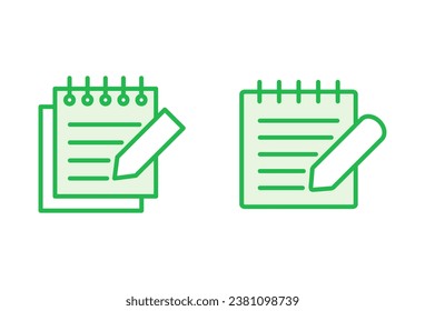 Note icon set. notepad icon vector