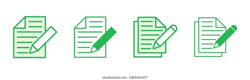 Note icon set. notepad icon vector