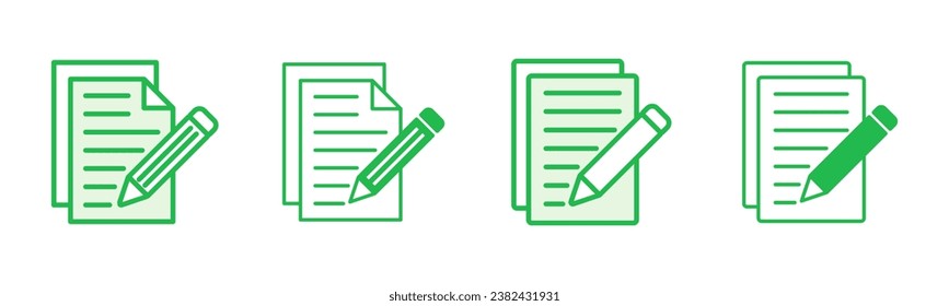 Note icon set. notepad icon vector